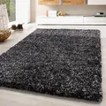 SIMPEX24 Teppich Meliert Design, Rechteckig, Höhe: 30 mm, Teppich Meliert Design Teppich Wohnzimmer versch. Farben und Größen schwarz Rechteckig | 140 cm x 200 cm x 30 mm