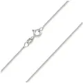 Materia Silberkette Damen Panzerkette Silber fein 1mm 40-120cm K32, 925 Sterling Silber silberfarben 80 cm