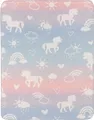 Plaid Biederlack Decke Kids & Teens Lovely & Sweet, Sweet Unicorn, Biederlack