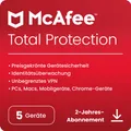 McAfee Total Protection 2026, 5 Geräte 2 Jahre, Digitaler Download, Deutsch