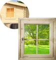 Ultiness Gartenhaus Fenster 69 x 80 cm Dreh-/Kippfenster - 28 mm 32091-28