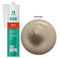 Ramsauer Dichtstoff Ramsauer 450 Sanitär Silikon Dichtstoff 310ml Kartusche sandbeige, gebrauchsfertig, chemisch widerstandsfähig, schnellhärtend, UV-beständig, pilzhemmend