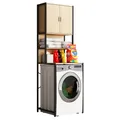 VCM Waschmaschinenschrank "Edino", BxHxT: 64 x 189 x 48 cm - braun