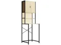 Mid.you Waschmaschinenschrank, Honigeiche, Metall, 64x189x48 cm, Waschküche, Waschmaschinenschrank