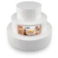 MCE-Commerce Styropor Torte Set 3-stöckig H 5/10/15/20cm Weiß