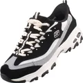 Skechers D´Lites Smooth Nostalgia Slip-ins Damen Sneaker Schwarz/Natur