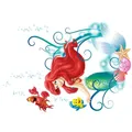 Arielle Wandtattoo von Disney für das Kinderzimmer - Größe 50x70 cm - Wandsticker, Aufkleber, Meerjungfrau