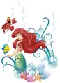 50x70 cm Wandaufkleber Ariel Meerjungfrau Disney Kinderzimmer Deko Vinyl