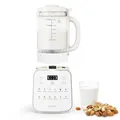 Livatro Nussmilchbereiter 12‑in‑1,1.5 Lautomatischer Sojamilchmaker,abnehmbares Design,Mandel-/Hafermilch & Saft,24 h Timer, Warmhalten,Selbstreinigung,Sicherheitsverriegelung(Beige1)