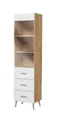 Xlmoebel Bücherregal Elegantes Holzregal mit Glastüren und verstellbaren Böden, 1-tlg., Hergestellt in Europa