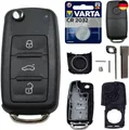 Repair Reparatur Satz Auto Schlüssel Austausch Gehäuse mit 3 Tasten + Rohling +