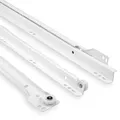 1 Paar (R+L) SO-TECH® TAW-01 Teilauszug Schubladenauszug Rollenführung 450 mm weiß