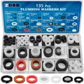 Sanitär-Gummi Unterlegscheiben Set, Silikon, Nitril, Assorted, 135 Stück