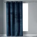 Douceur d'Intérieur, Ösenvorhang Velvetine (140 x 240 cm) Velours, Marineblau