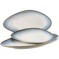 Mäser 931992 La Sinfonia Servierplattenset BLAU, weiß/blau, 3-teilig (1 Set)