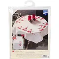 Vervaco Stickpackung Kreuzstich Set Vorgedruckt Tischläufer Wichtel Stickdecken Vorgezeichnet DIY Basteln Erwachsene Kreativ Stickläufer zum Selbersticken 40 x 100 cm Stickset