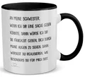 Schwester Geschenk Geburtstag Weihnachten Geschwister Mädchen Tasse Frauen
