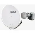 Fuba Sat Anlage 4 Teilnehmer | Satellitenschüssel Komplettset - DAA 850 G Sat-Schüssel 85cm Alu hellgrau + Fuba DEK 417 Quad LNB 4 Teilnehmer (DVB-S