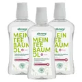 alkmene 3x Teebaumöl antibakterielle Mundspülung 6fach Schutz - Mundwasser vegan