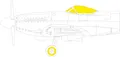 MW22 EDUARD EX992 SEAFIRE F.XVII TFACE 1/48  MASK for AIRFIX