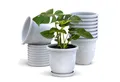 Plastard Pflanzkübel 3er, 5er, 10er Sets, Blumentopf mit passenden Untersetzer 15 - 40 cm (10 St., Blumenkübel ist Witterungs-, frost- und UV-beständig)