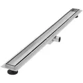 LuxeBath Duschrinne, Silber, Metall, Rechteckig, 13.9x7.8x104 cm, Badezimmer, Baden & Duschen, Duschtasse