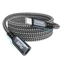 GIANAC USB C Verlängerung Kabel 3M,USB Verlängerung Type C 3.2 Verlängerungskabel Stecker auf Buchse Unterstützt 10Gpbs 100W und 4K@60Hz mit iPhone 15 Pro Max, MacBook Pro/Air XPS 15 Galaxy S23 S22