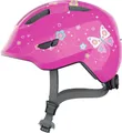 Abus Kinderfahrradhelm "SMILEY 3.0" Gr. M, rosa (pink butterfly), M Kopfumfang: 50cm - 55cm