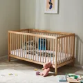 Kids Collective Babybett Kinderbett Gitterbett 60x120 und 70x140 cm höhenverstellbarer Lattenrost & herausnehmbare Sprossen stabiles Buchenholz | ab Geburt bis zum 3. Lebensjahr  EU | natur