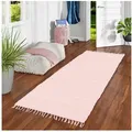 Pergamon Läufer Baumwolle Natur Teppich Läufer Jolly Cotton, Rechteckig, Höhe: 5 mm rosa 90 cm x 160 cm x 5 mm