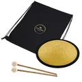 Sonic Energy 10 Zoll Zungentrommel – D-Moll, 432 Hz, 8 Töne – Für Meditation, Yoga, Percussion – Inkl. Schlägel & Beutel – Gold (CSTD3G)