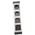 Kopp Powerversal Steckdosenleiste 4-fach, Quick-Plug-System Eingang/Ausgang, Wie