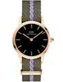 Daniel Wellington Quarzuhr Daniel Wellington DW00100680 Damenuhr Iconic NATO Green/Purple 28mm 3A Daniel Wellington DW00100680 Damenuhr Iconic NATO Green/Purple 28mm 3ATM