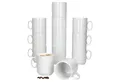 MamboCat Becher 12er Set Event Kaffeebecher 250ml weiß Porzellan-Tassen stapelbar, Porzellan