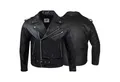 German Wear Lederjacke GW411J Black Retro Motorradjacke Rockerjacke Chopper Lederjacke Brando Vintag