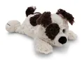 Nici Plüschanhänger Nici Kuscheltier Hund liegend 20 cm weiß/braun Plüschhund