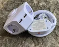 REV 2fach Steckdosenleiste Mehrfachsteckdose 2x USB Eckmontage 2+2 weiß 15400103