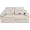 MeowBaby Kindersofa,, Creme, Textil, 120x25x60 cm, Kinder- & Jugendzimmer, Kindermöbel, Kindersitzmöbel & -tische, Kindersessel & -sofas