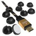 EAZY CASE 12x Kabelclips zur Kabelbefestigung, elastisch & selbstklebend, Kabel Befestigungsclips, Kabelhalter für Kabelmanagement, flexibel, Schwarz