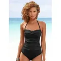 LASCANA Badeanzug in Bandeau-Optik schwarz 38