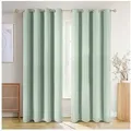 Blumtal Verdunkelungsvorhang 2er-Set Gardinen Wärmeisolierend Blickdicht (2 St), Ösen, verdunkelnd, mit Ösen grün 117 cm x 138 cm
