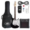 Peavey Raptor Plus JR E-Gitarre Stage Pack Black Verstärker Gurt Kabel Gigbag