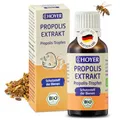 HOYER Propolis Tropfen BIO-zertifiziert 30 ml - reines Propolisextrakt Tinktur - Nahrungsergänzungsmittel & Mundpflege - für die innerliche & äußerliche Anwendung