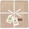 DIKOS Babydecke Sommer 75×100 cm aus feiner Bio-Baumwolle (GOTS & Oeko-TEX® 100) – atmungsaktive Strickdecke, leichte weiche Baby Decke für Neugeborene Jungen & Mädchen, Geschenk zur Geburt (Taupe)
