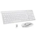 Tastatur Maus Set Kabellos, kabellose Tastatur und Maus UltraDünne Wiederaufl...