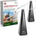 GARDIGO® Fliegenwedler - 2er Set | Fliegenabwehr für den Tisch, Terrasse und Restaurant | Insektenschutz, Insekten Vertreiber | Fliegenventilator zum Fliegen verscheuchen | Fliegenvertreiber