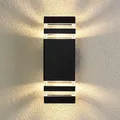 LUMILED Außenwandleuchte Wandlampe aussen Außenleuchte Wand GU10 Fassung Außenbeleuchtung Wandleuchte Gartenleuchte Terrasse Haus Fassade IP44 schwarz