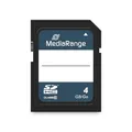 MediaRange SDHC Speicherkarte 4GB - Geschwindigkeit Klasse 10, Lesegeschwindigkeit bis 15 MB/s, externer Datenspeicher für Mobile Endgeräte wie Digitalkameras oder Smartphones