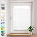 Sonello Plissee Klemmfix ohne Bohren 105cm x 120cm Weiß Faltrollo Plisseerollo Jalousie für Tür & Fenster Blickdicht Sichtschutz Sonnenschutz Fertifplissee Rollo