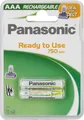 1x2 Panasonic Akku NiMH Micro AAA 750 mAh Ready to Use DECT